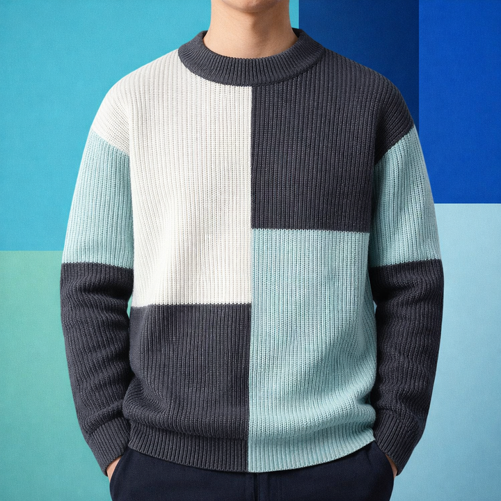 James Color-Block Knit Crewneck