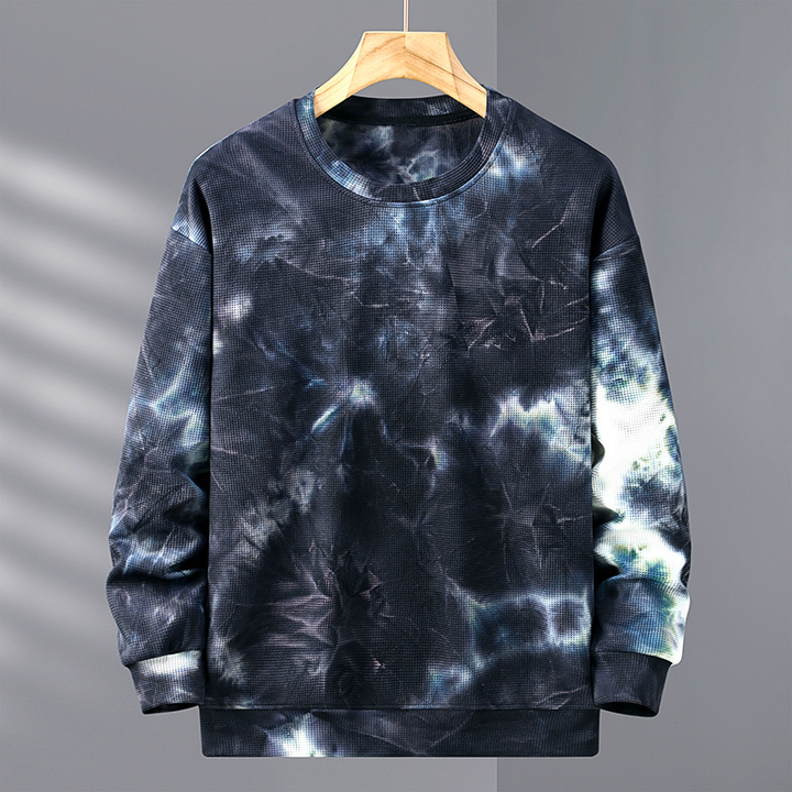 Nebula Waffle-Knit Crewneck