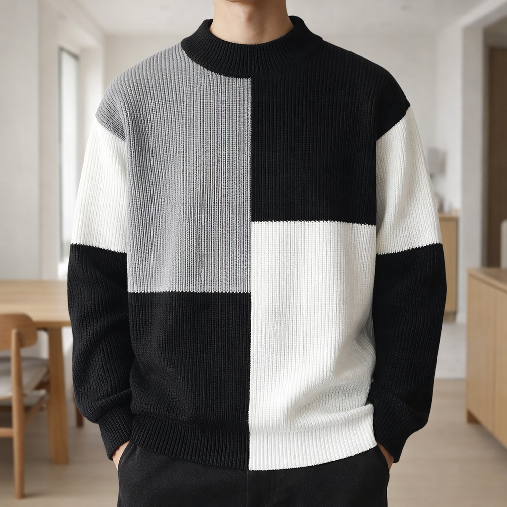 James Color-Block Knit Crewneck