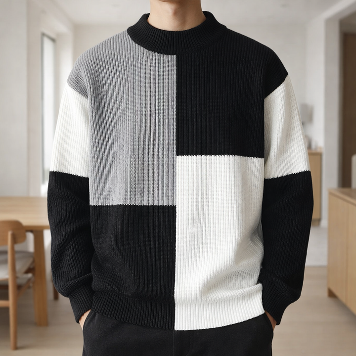 James Color-Block Knit Crewneck