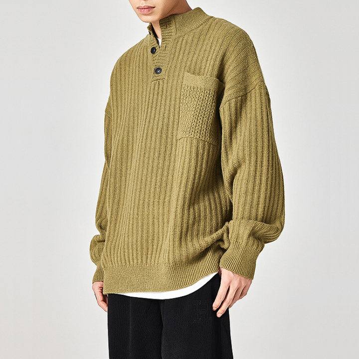 Relaxed Drape Chunky Knit Sweater
