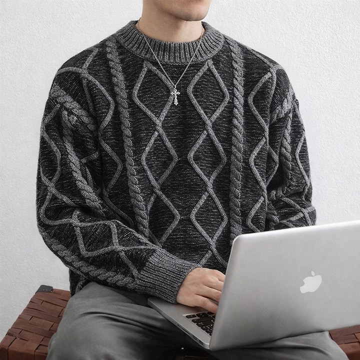 Diamond Aran Crew