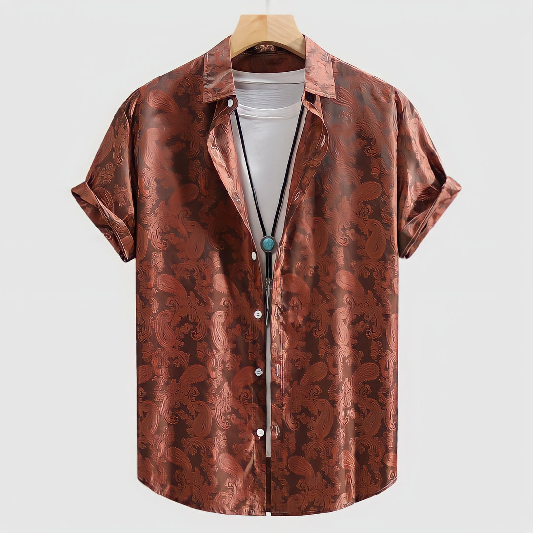 Silky Paisley Jacquard Shirt
