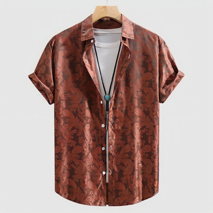 Silky Paisley Jacquard Shirt