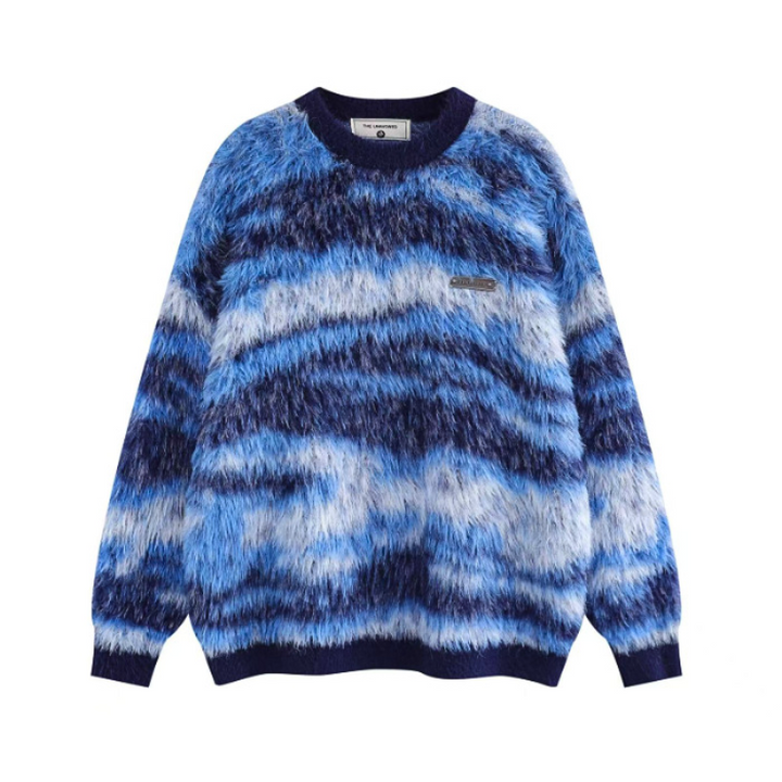Ocean Swirl Shag Sweater