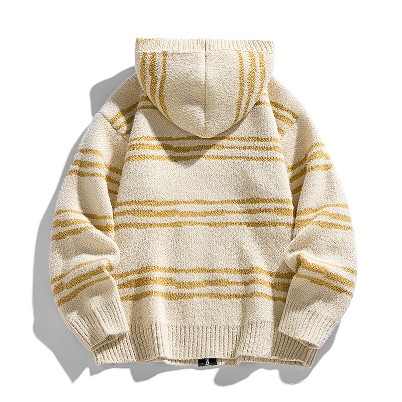 Sketch Stripe Hooded Cardigan