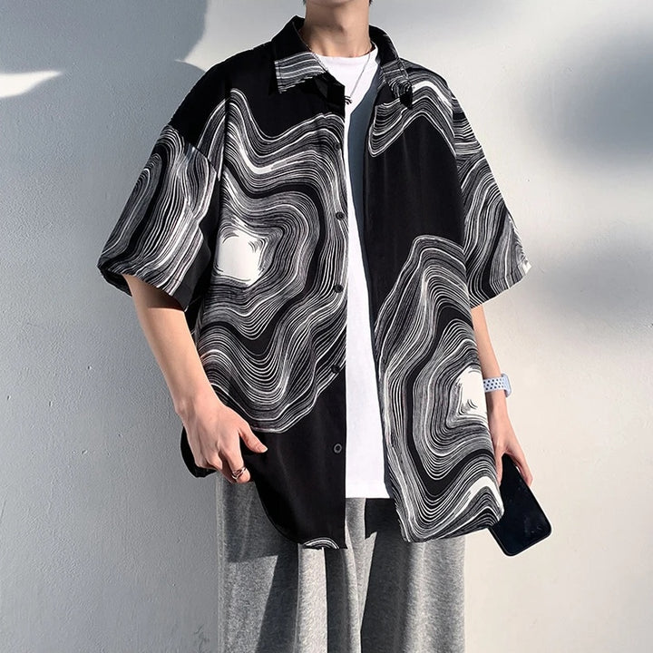 Oceanic Swirls Relaxed Shirt