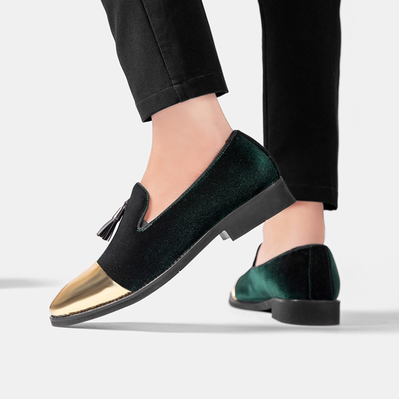 Gatsby Metallic Cap-Toe Loafers