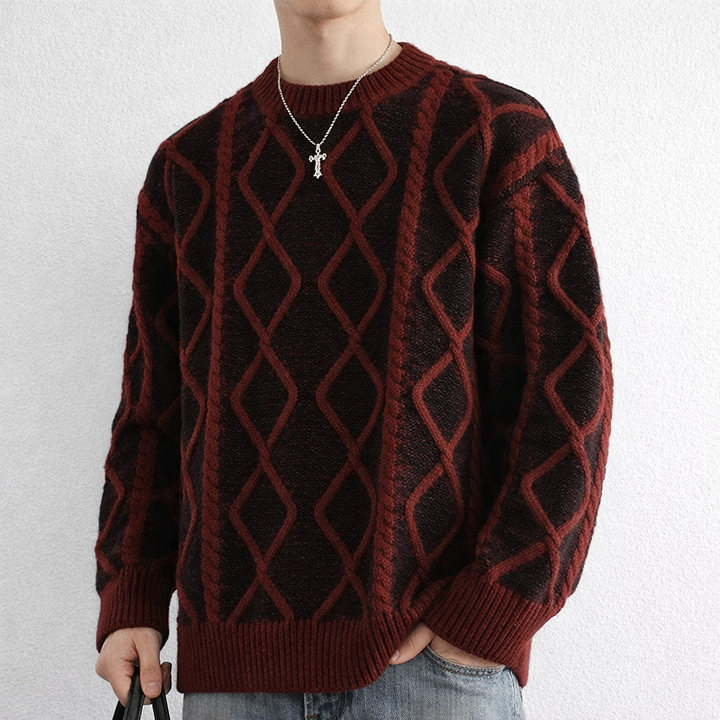 Diamond Aran Crew