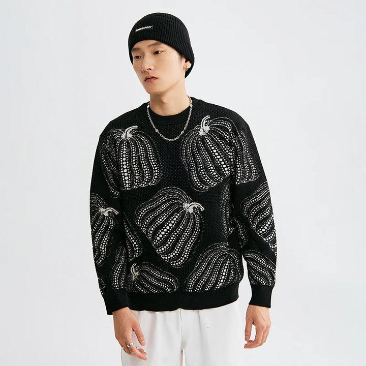 Classic Pumpkin-Patch Textured Sweater