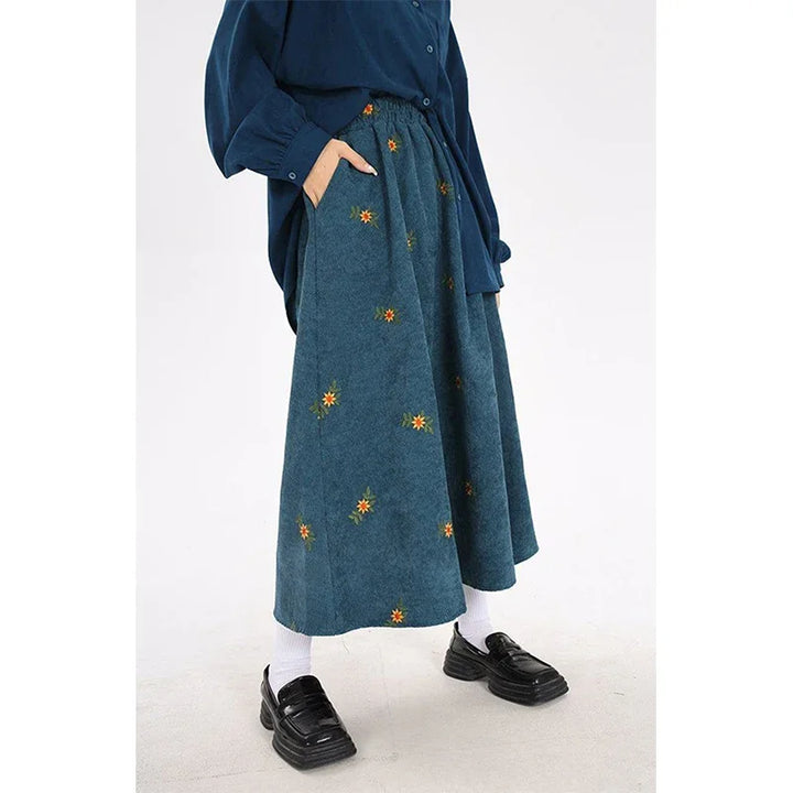 Celestial Charm Corduroy Skirt