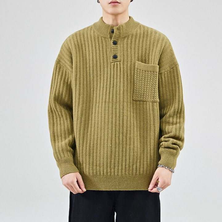 Relaxed Drape Chunky Knit Sweater