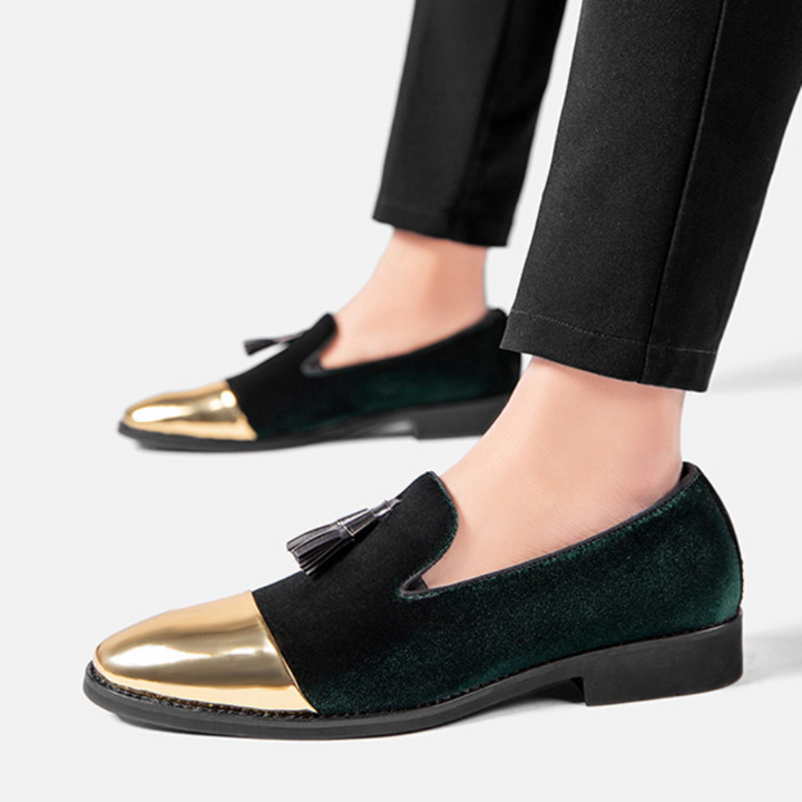 Gatsby Metallic Cap-Toe Loafers