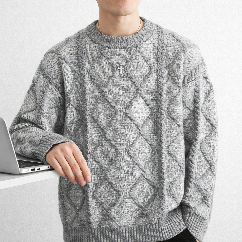 Diamond Aran Crew