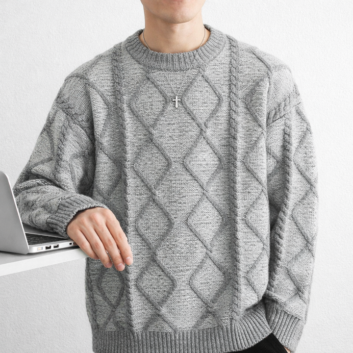Diamond Aran Crew