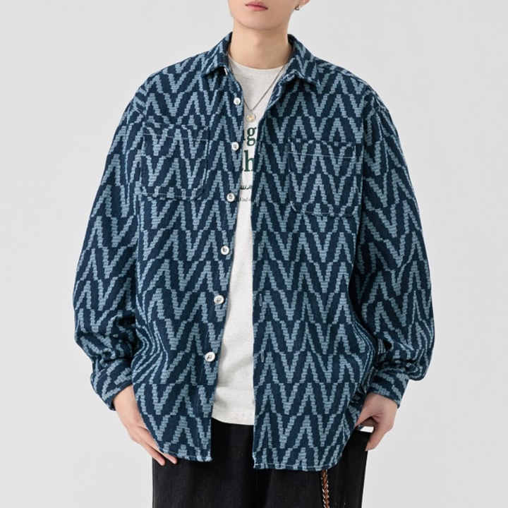 Indigo Jacquard Denim