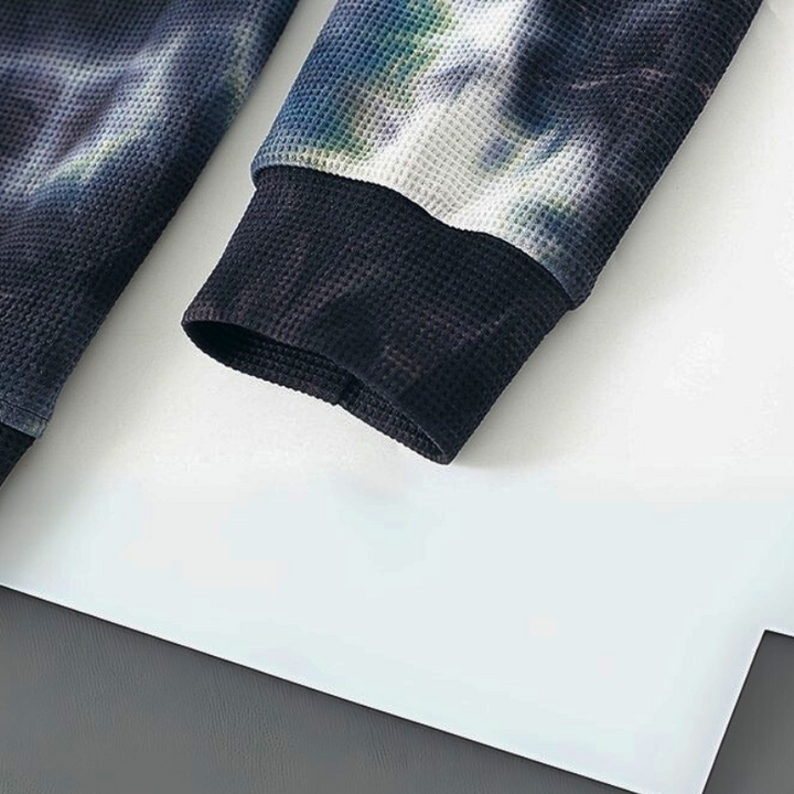 Nebula Waffle-Knit Crewneck