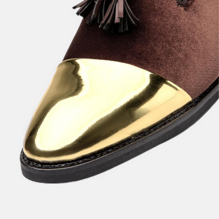 Gatsby Metallic Cap-Toe Loafers