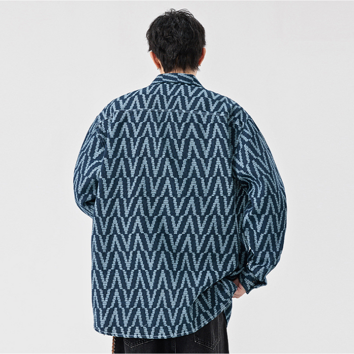 Indigo Jacquard Denim