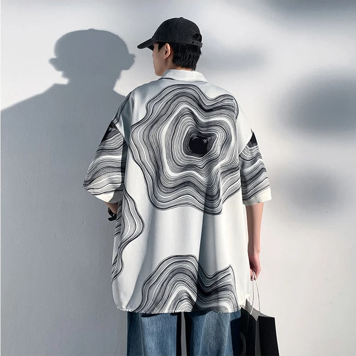 Oceanic Swirls Relaxed Shirt