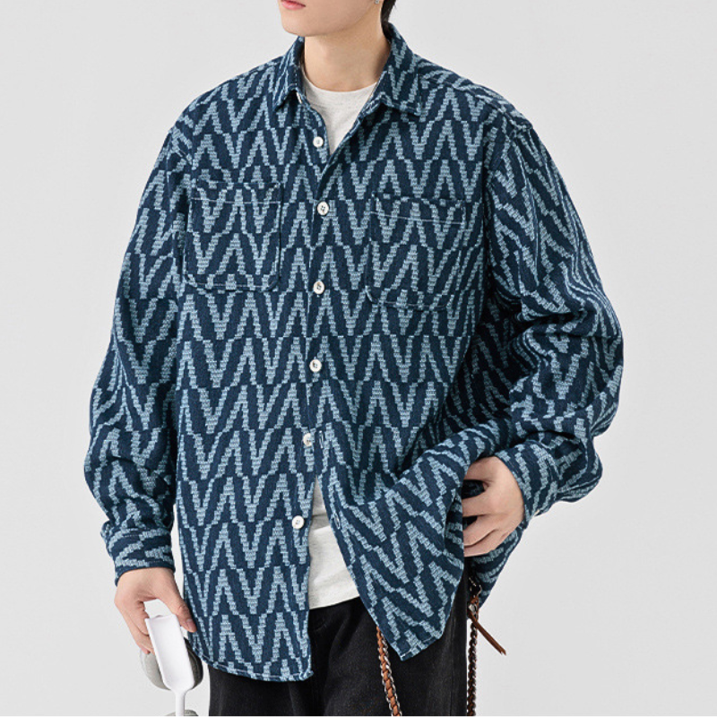 Indigo Jacquard Denim