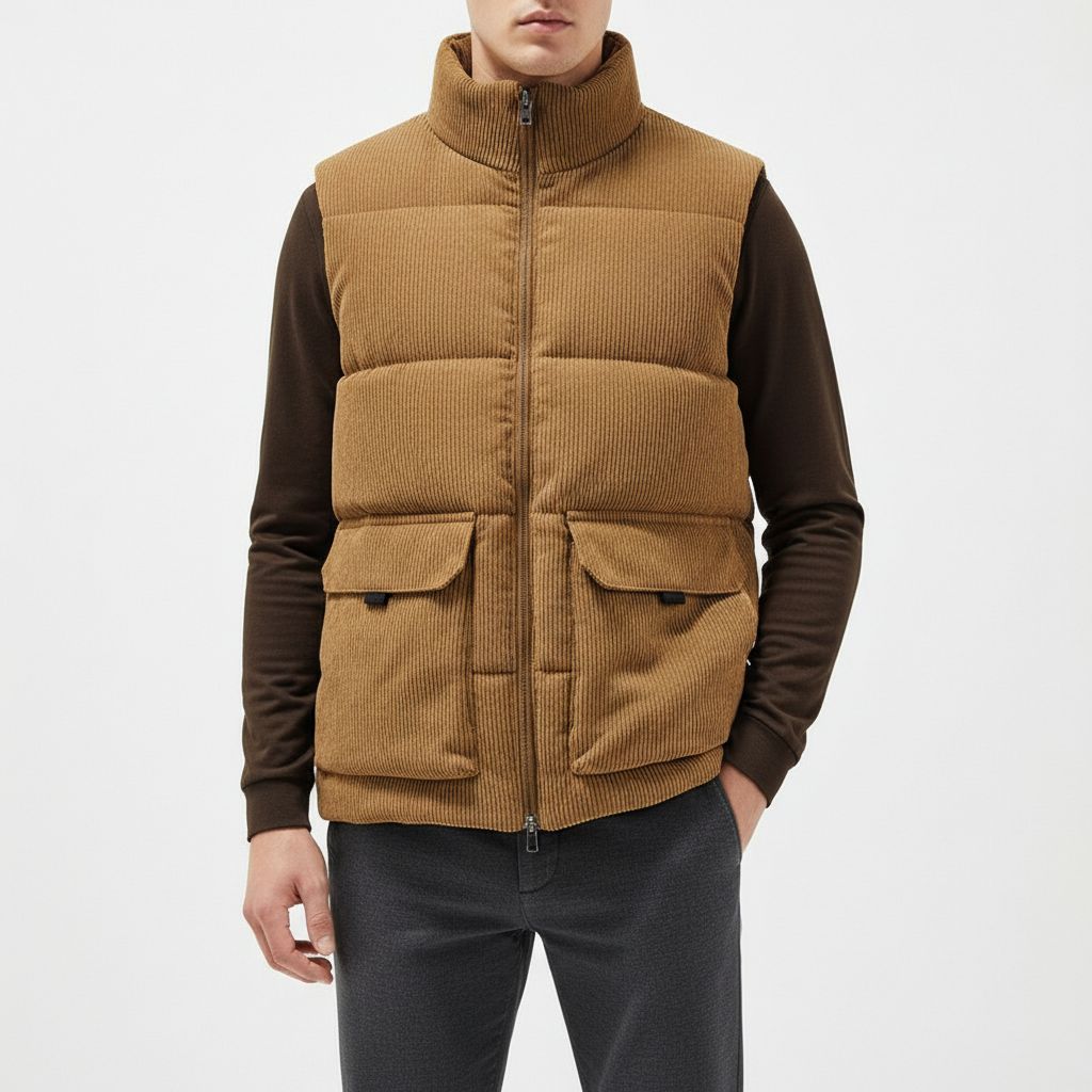 Wide Wale Quilted Vest