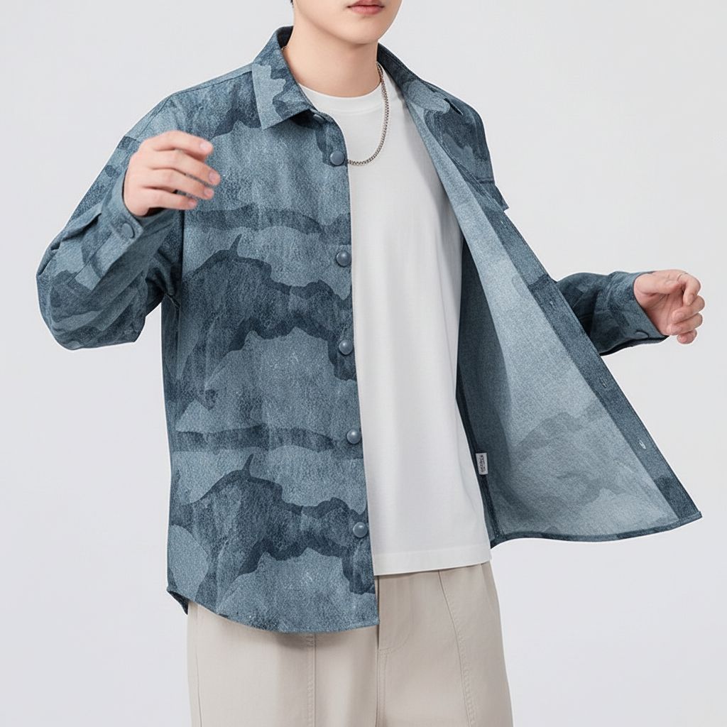 Azure Tonal Overshirt