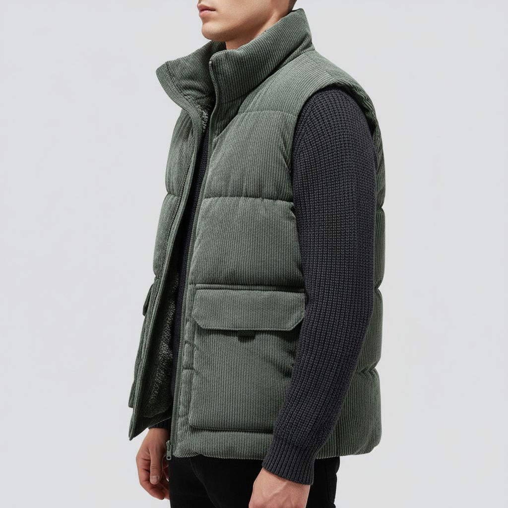 Wide Wale Quilted Vest