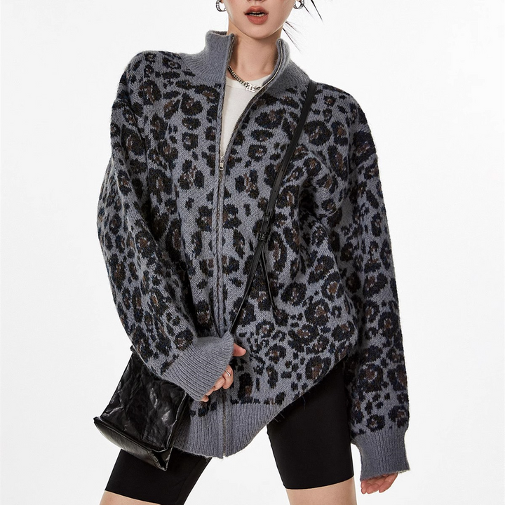 Wild Leopard Knit Jacket
