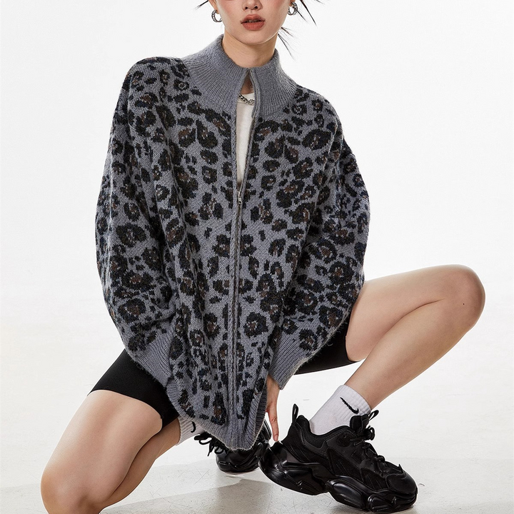 Wild Leopard Knit Jacket