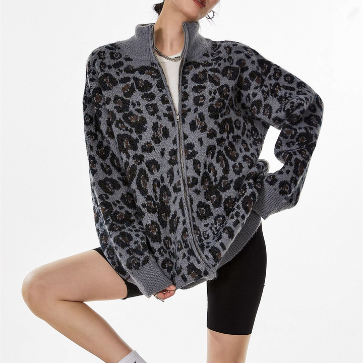 Wild Leopard Knit Jacket