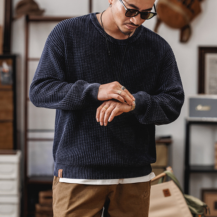 Hearth Waffle Knit Crewneck