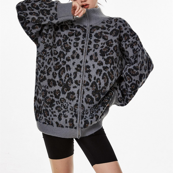Wild Leopard Knit Jacket