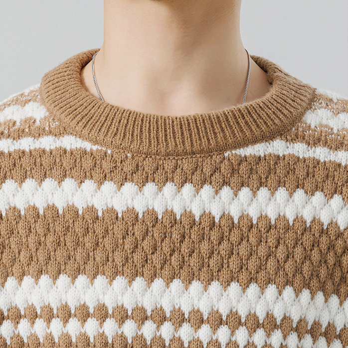 Fluffy Chevron Stripe Sweater