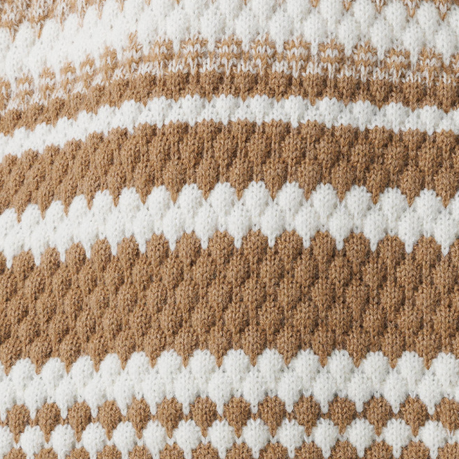 Fluffy Chevron Stripe Sweater