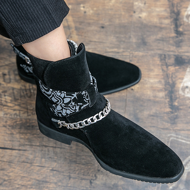 Thorne Paisley Belted Boots