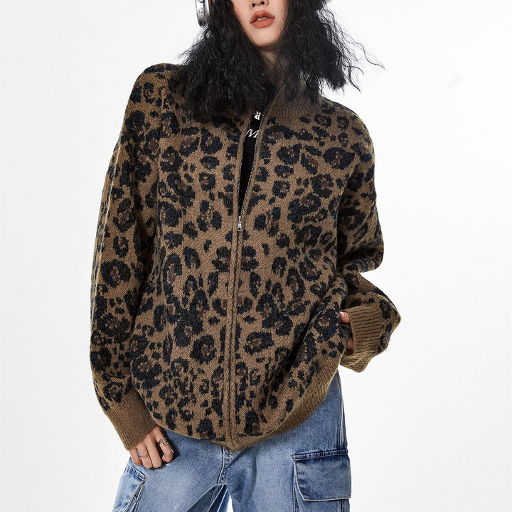 Wild Leopard Knit Jacket