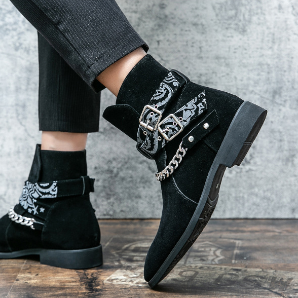 Thorne Paisley Belted Boots