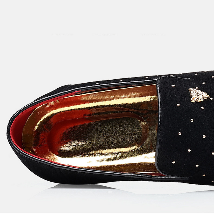 Tiger Majesty Velvet Loafers