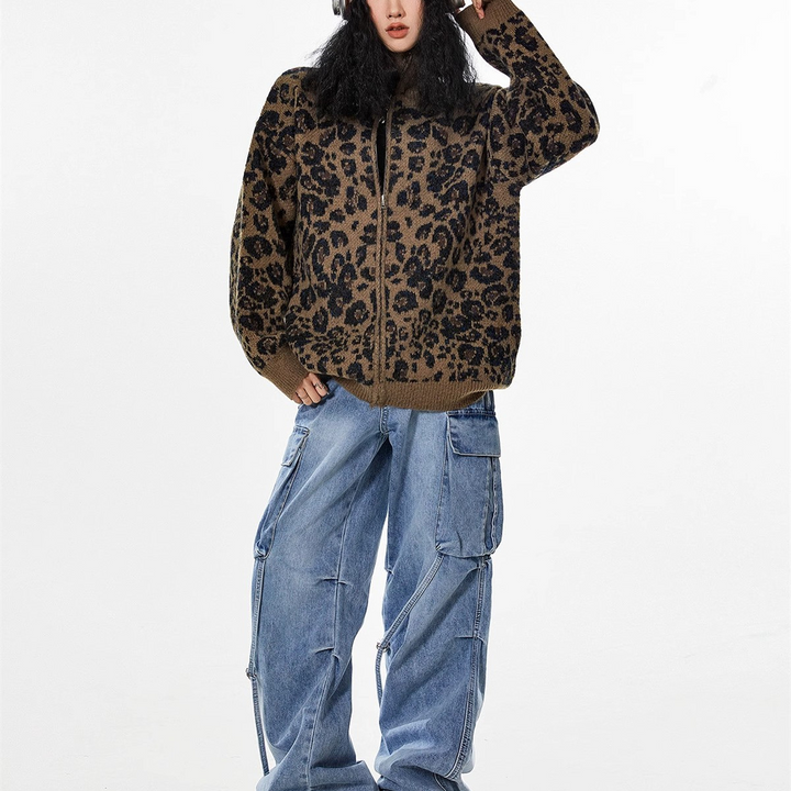 Wild Leopard Knit Jacket