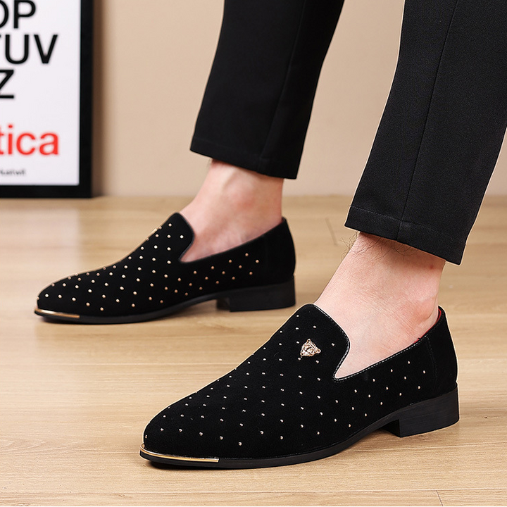 Tiger Majesty Velvet Loafers