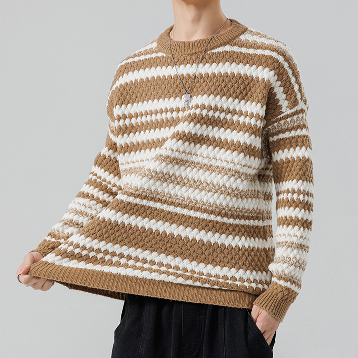 Fluffy Chevron Stripe Sweater