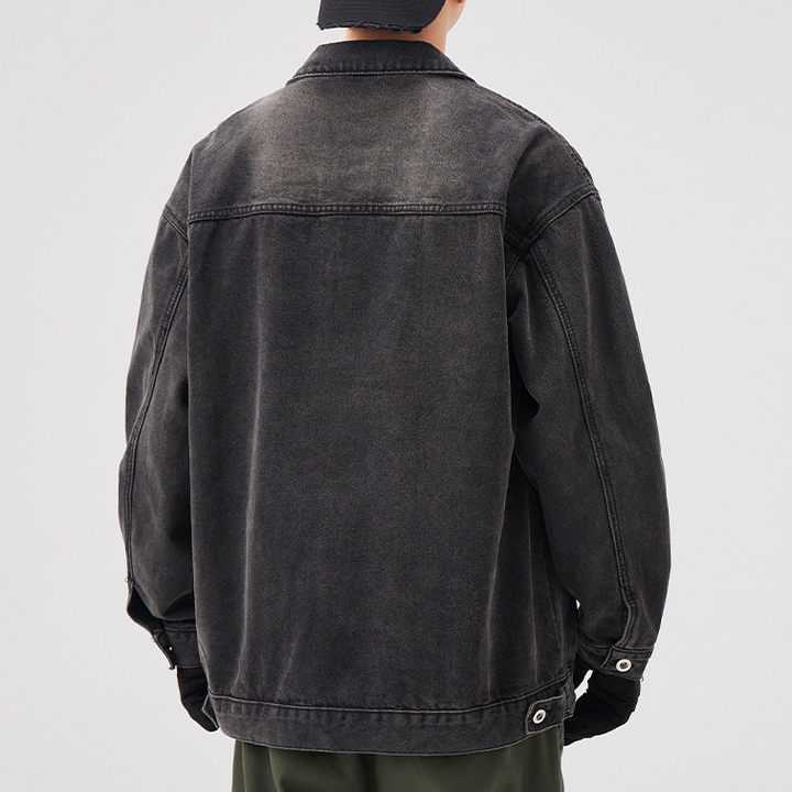 Dune Sand Distressed Denim Jacket