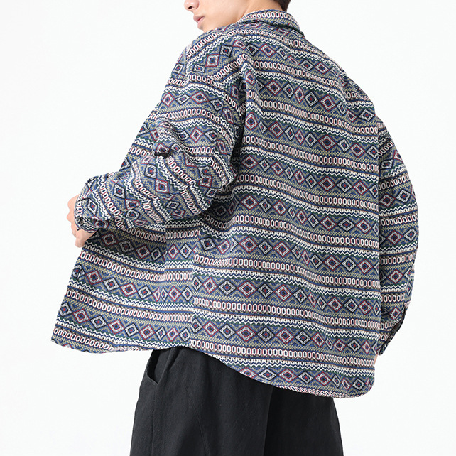 Ethnical Geometric Shirt-Jacket