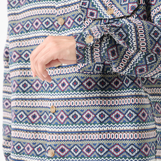 Ethnical Geometric Shirt-Jacket