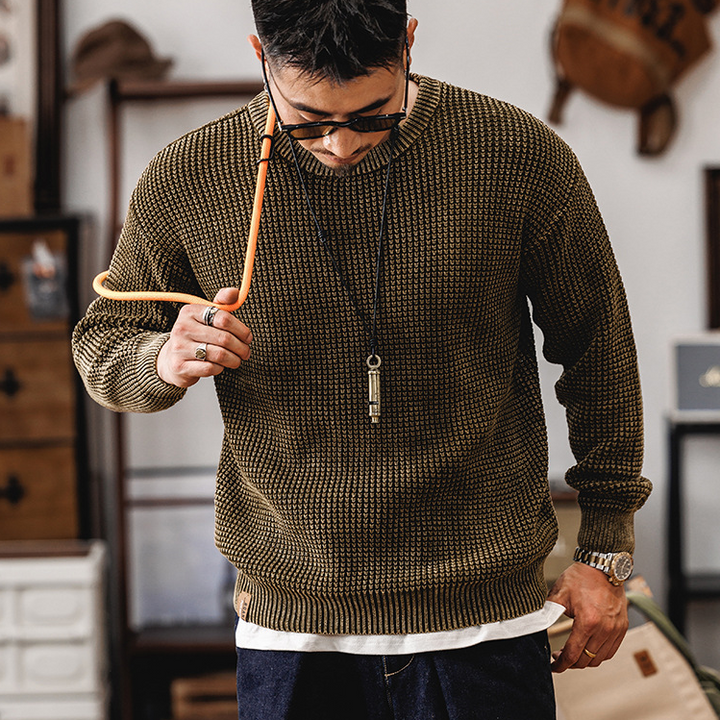 Hearth Waffle Knit Crewneck