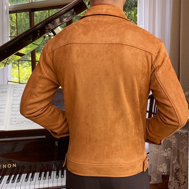 Rugged Suede Button-up Jacket