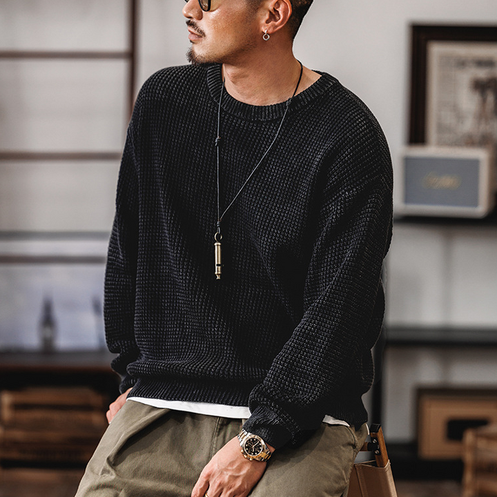 Hearth Waffle Knit Crewneck