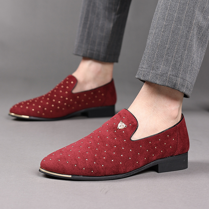 Tiger Majesty Velvet Loafers