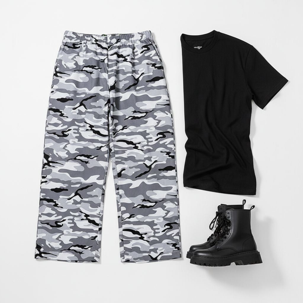 Camo-X Wide Leg Trousers